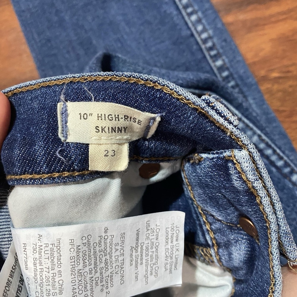 Madewell Women's 10" High Rise Skinny Jeans Blue Size 23 - Picture 5 of 5